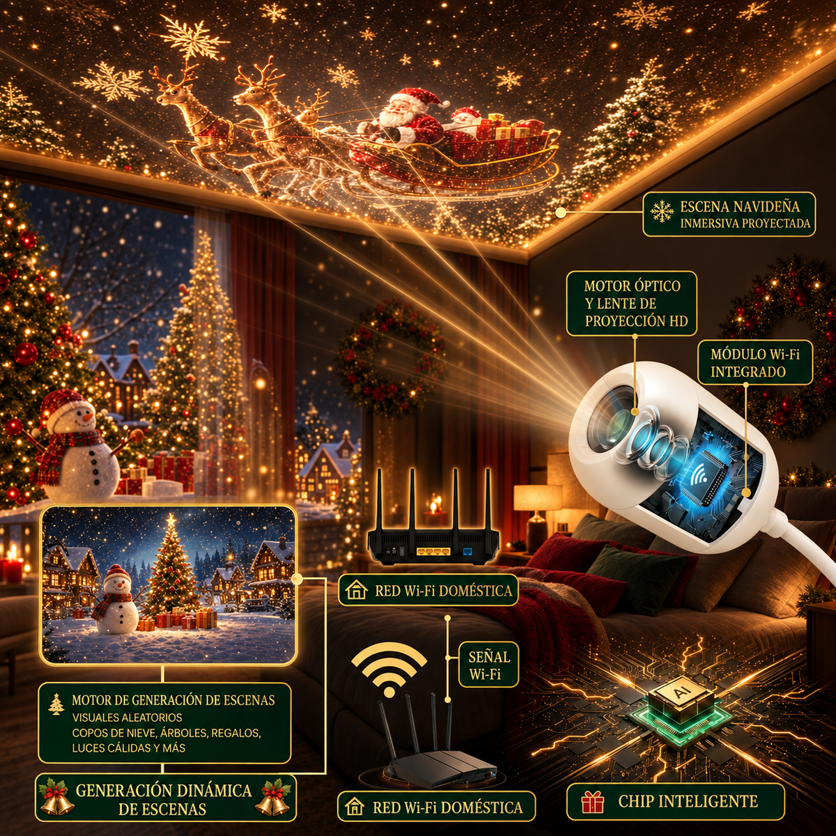 🎅𝑺𝑪𝑵𝑫𝑹® 🎄🎄 𝑃𝑟𝑜𝑦𝑒𝑐𝑡𝑜𝑟 𝐷𝑒 𝐿𝑢𝑧 𝑁𝑜𝑐𝑡𝑢𝑟𝑛𝑎 𝐻𝑜𝑙𝑜𝑔𝑟á𝑓𝑖𝑐𝑎 5𝑑 𝐷𝑖𝑛á𝑚𝑖𝑐𝑎 𝐼𝑛𝑡𝑒𝑙𝑖𝑔𝑒𝑛𝑡𝑒 𝐻𝑑 𝐷𝑒 𝑁𝑢𝑒𝑣𝑎 𝐺𝑒𝑛𝑒𝑟𝑎𝑐𝑖ó𝑛