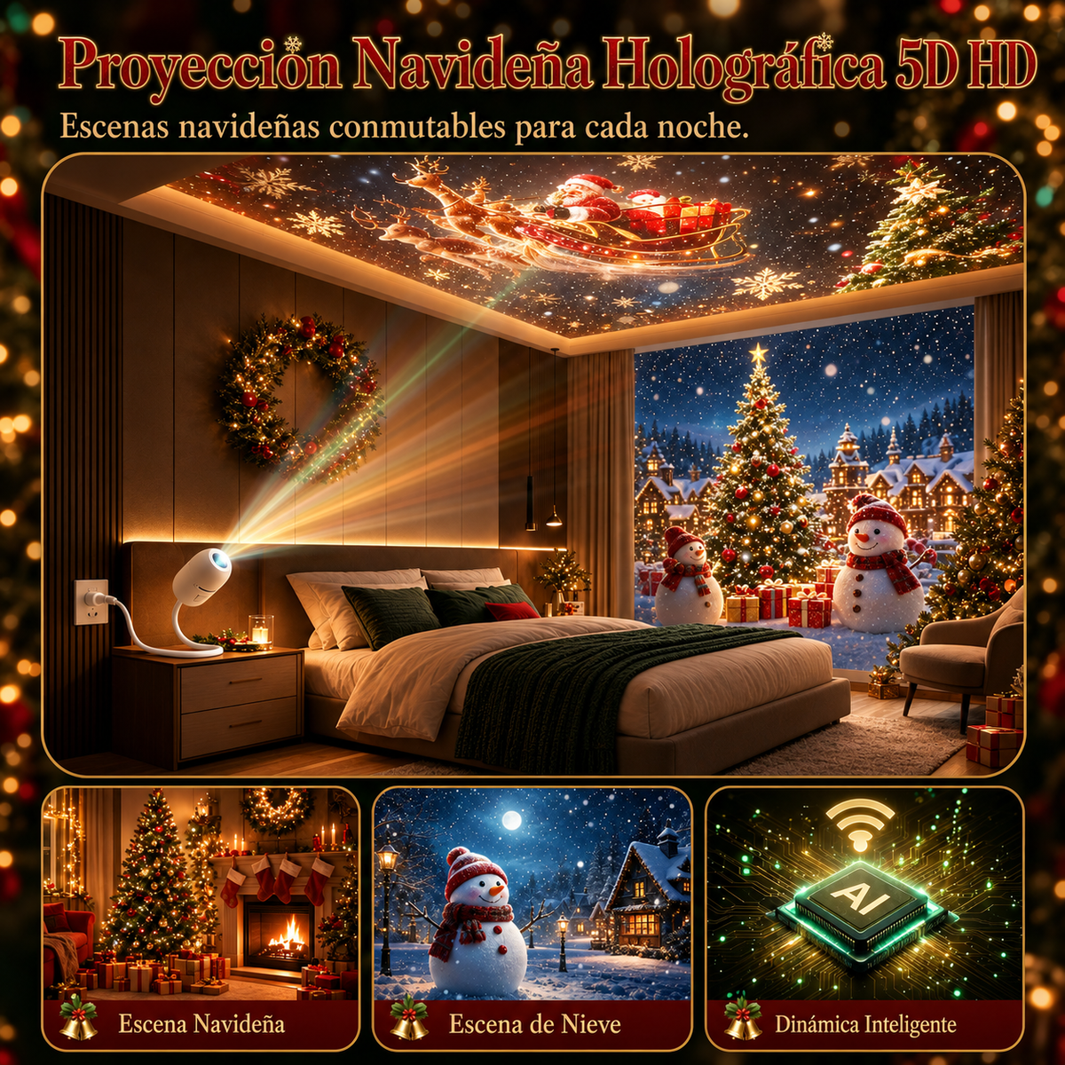 🎅𝑺𝑪𝑵𝑫𝑹® 🎄🎄 𝑃𝑟𝑜𝑦𝑒𝑐𝑡𝑜𝑟 𝐷𝑒 𝐿𝑢𝑧 𝑁𝑜𝑐𝑡𝑢𝑟𝑛𝑎 𝐻𝑜𝑙𝑜𝑔𝑟á𝑓𝑖𝑐𝑎 5𝑑 𝐷𝑖𝑛á𝑚𝑖𝑐𝑎 𝐼𝑛𝑡𝑒𝑙𝑖𝑔𝑒𝑛𝑡𝑒 𝐻𝑑 𝐷𝑒 𝑁𝑢𝑒𝑣𝑎 𝐺𝑒𝑛𝑒𝑟𝑎𝑐𝑖ó𝑛
